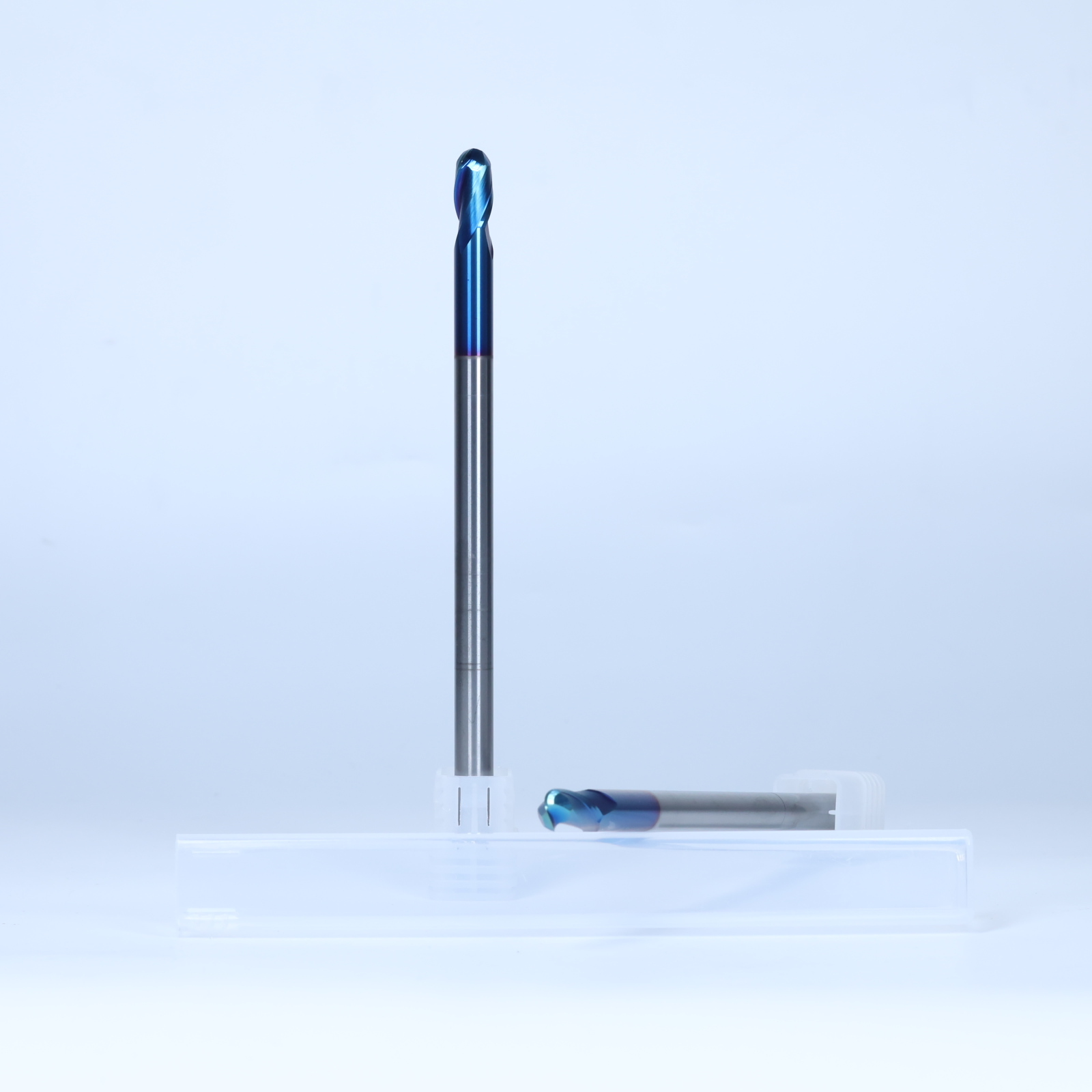 Extended 2 flute blue nano ball milling cutter