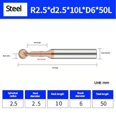 lollipop milling cutter